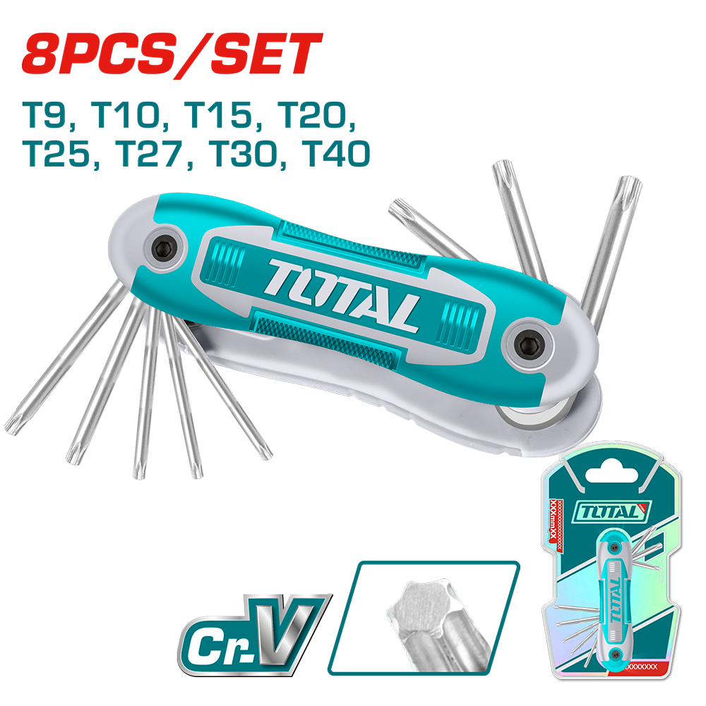 Serie 8 chiavi maschio per viti con impronta Torx® con supporto tascabile