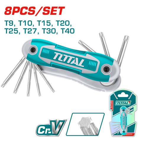 Serie 8 chiavi maschio per viti con impronta Torx® con supporto tascabile