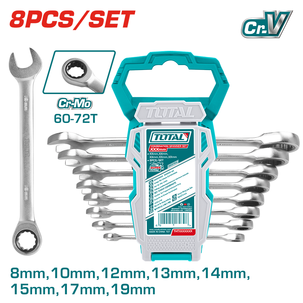Ass. Chiavi Combinate A Cricchetto, Dritte, 5 Pz | Würth