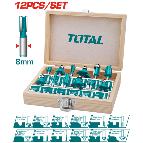 Sollbry Set di 3 frese per legno con gambo da 8 mm con cuscinetto per legno, fresa (gialla Sollbry Set di 3 frese per legno con gambo da 8 mm con cuscinetto per legno, fresa (gialla
