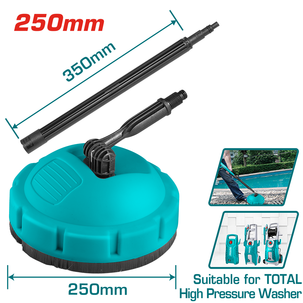 Lavapavimenti Per Idropulitrici 33cm - Pressione 2500 PSI, Ruote 360°, Acciaio Inox, Compatibile Connessione Rapida 1/4 - Foto 1