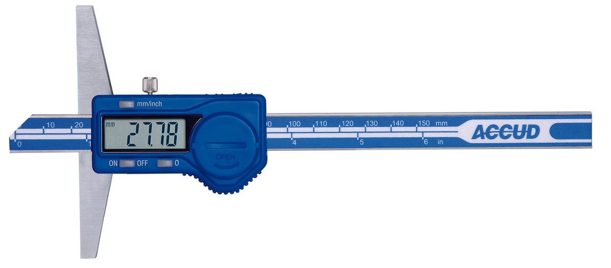 Calibro Digitale Per Profondità 0-200 Mm 1/100 - Precisione ±0.02 Mm, Acciaio Inox, Con Astuccio - Foto 12