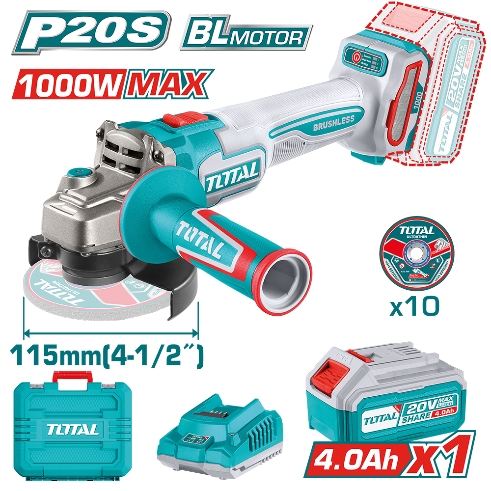 Smerigliatrice Angolare A Batteria 20V INGCO - Disco Da 115 Mm - Foto 11