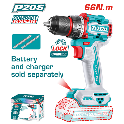 Trapano Avvitatore Brushless 20V, 66 Nm - Solo Corpo Macchina