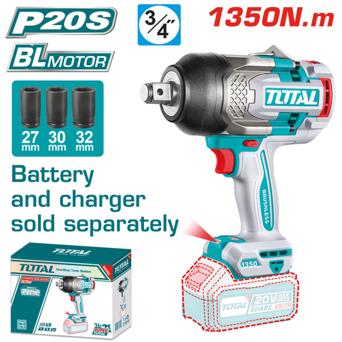 Avvitatore a impulsi 20 V attacco 3/4”, 1350 Nm