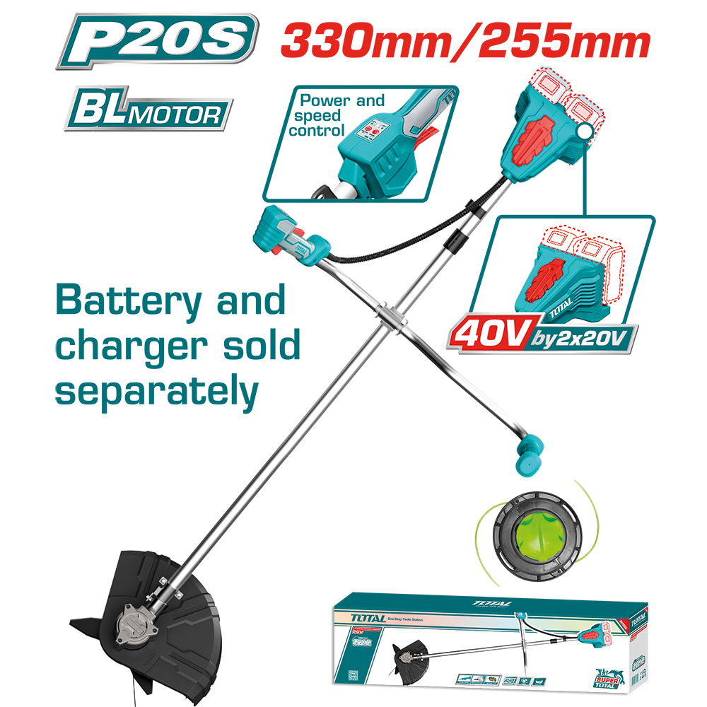 Decespugliatore a Batteria 40V, Motore Brushless CORPO MACCHINA