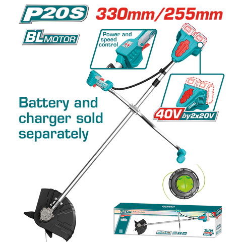 Decespugliatore a Batteria 40V, Motore Brushless CORPO MACCHINA